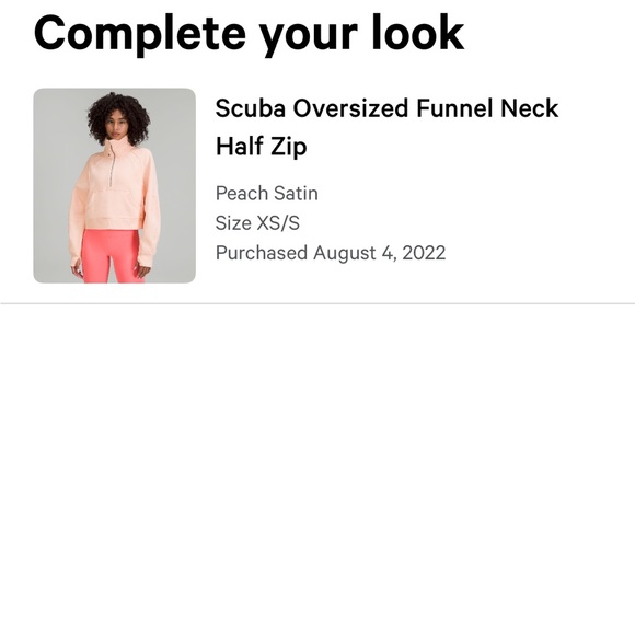 Lululemon funnel neck half zip scuba hoodie xs/s - Picture 3 of 4